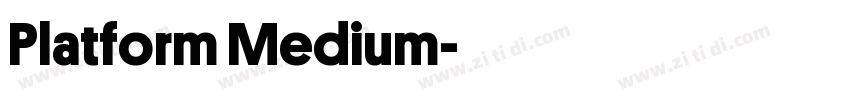 Platform Medium字体转换